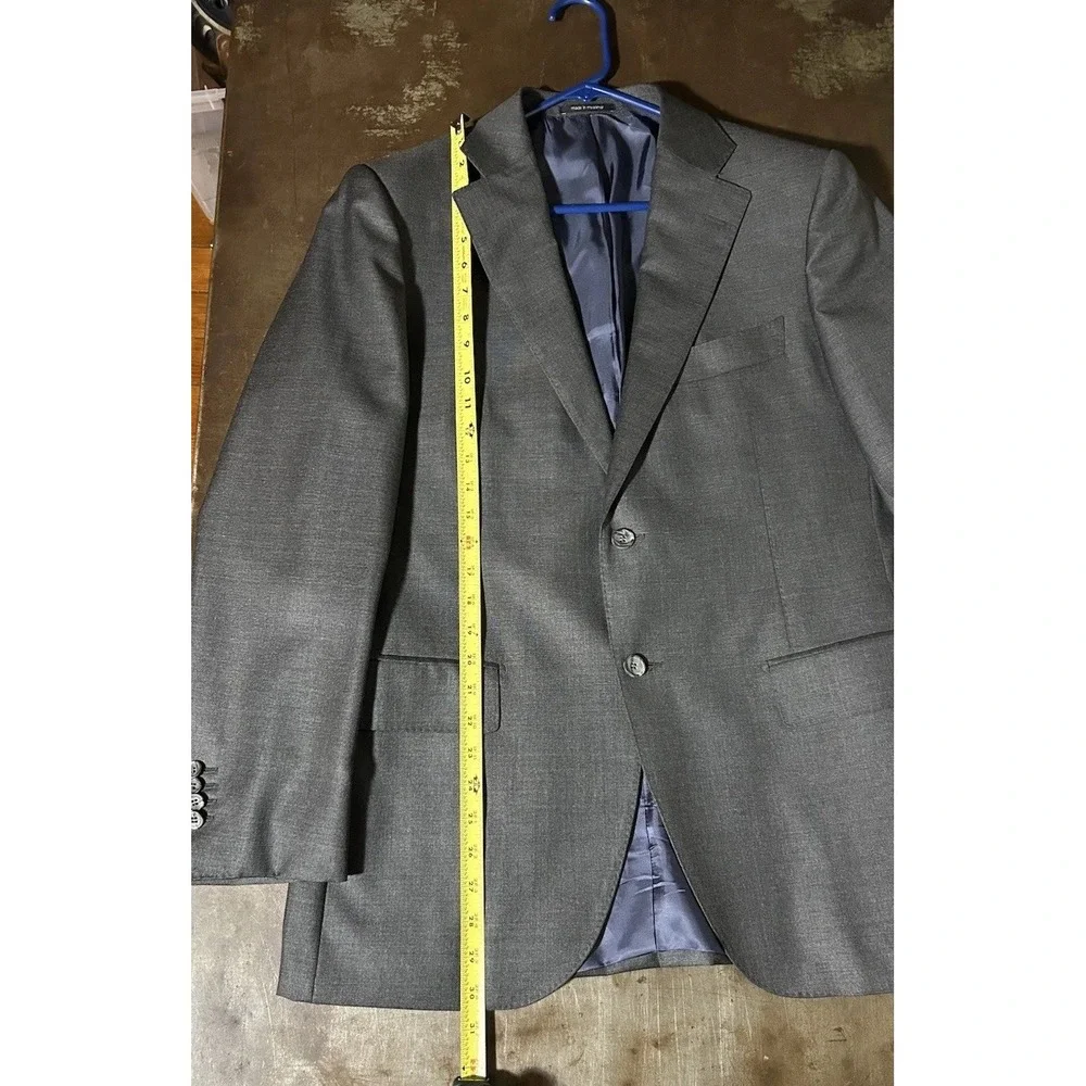 Suitsupply Lazio 2pc Suit Grey Wool Vitale Barberis Canonico 42R Slim 34x31